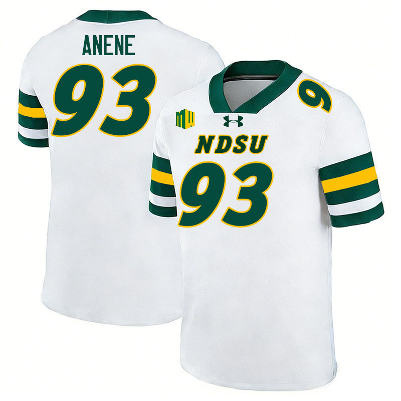 North Dakota State Bison #93 Toby Anene College Football Jerseys,Uniforms-White